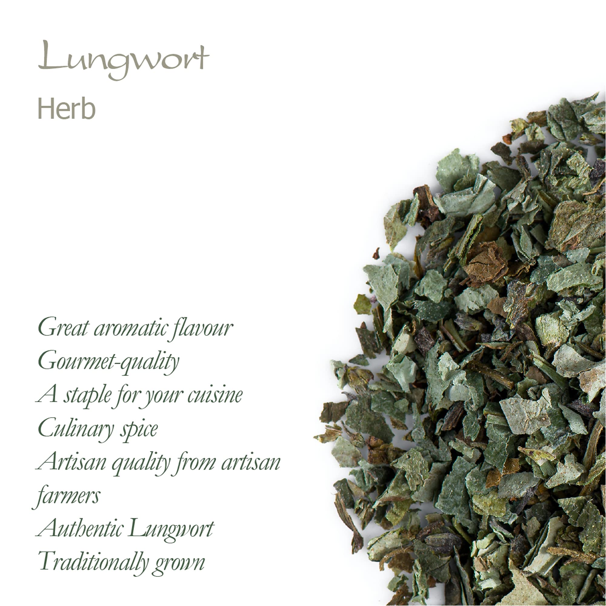 Organic Lungwort Herb Tea - Pulmonaria officinalis L - Natural Respiratory Support, Herbal Tea for Cough & Cold Relief - Perfect for Wellness & Relaxation at Home