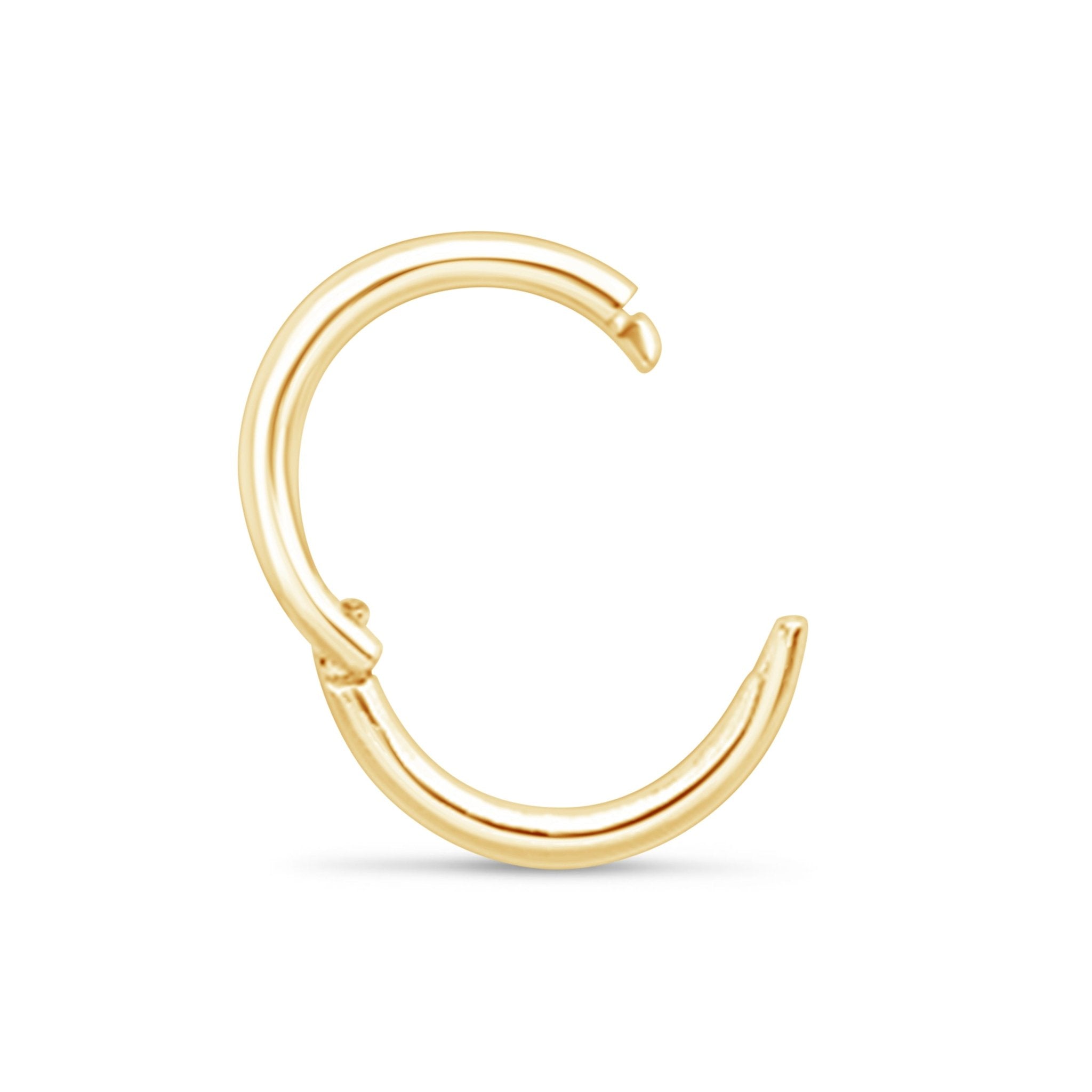 14K Solid Yellow Gold Sapphire Bezel Hoop Charm Earrings - Elegant Jewelry for Women, Perfect for Parties, Weddings & Everyday Wear
