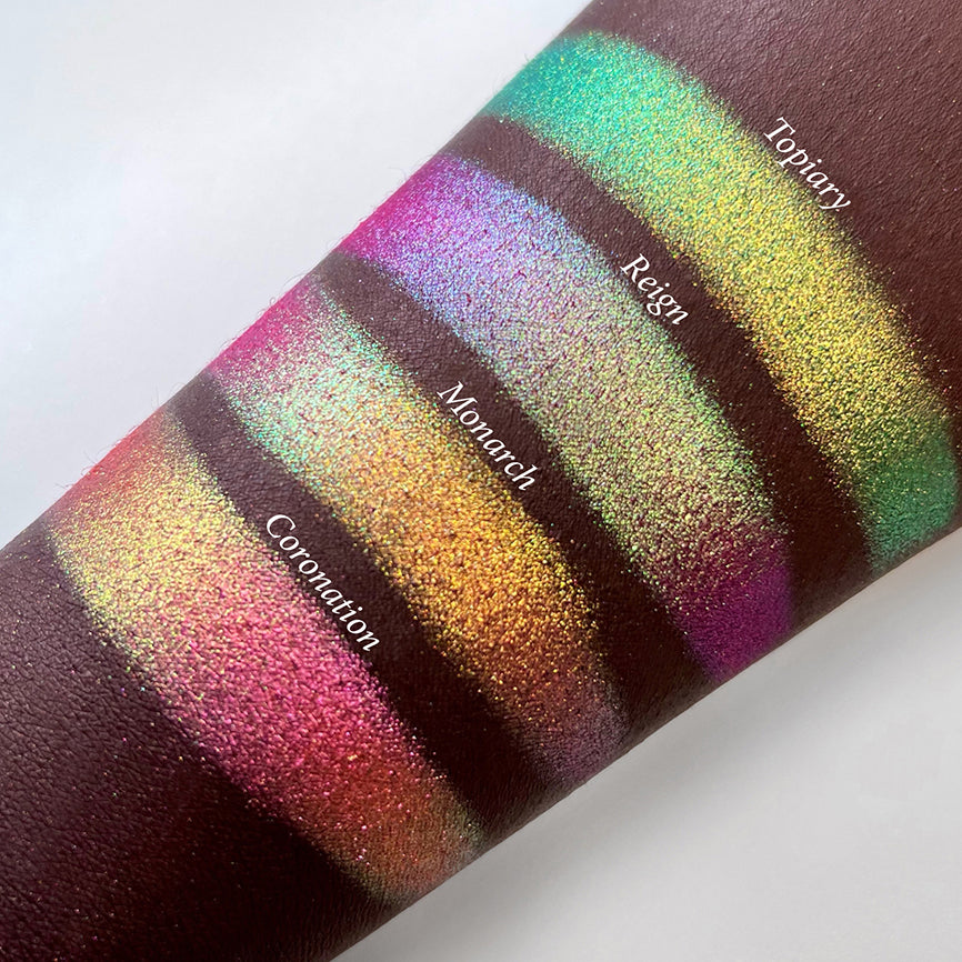 Monarch Vibrant Multichrome Eyeshadow Palette - Long Lasting Highly Pigmented Makeup for Bold Eye Looks | Perfect for Parties, Night Out & Special Occasions