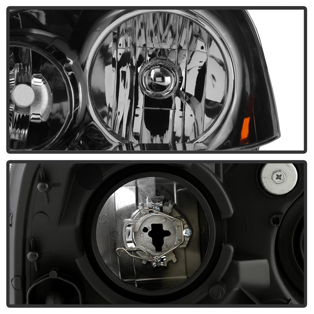 xtune Aftermarket Halogen Headlights for 2005-2006 Acura RSX - OEM Style Black Headlamps | Perfect for Night Driving & Car Upgrades
