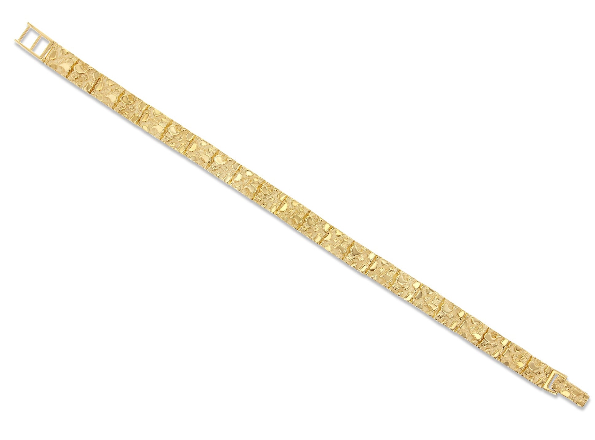 7MM Nugget Tennis Bracelet 14k Yellow Gold for Women - Elegant Stackable Jewelry for Weddings, Parties & Everyday Wear