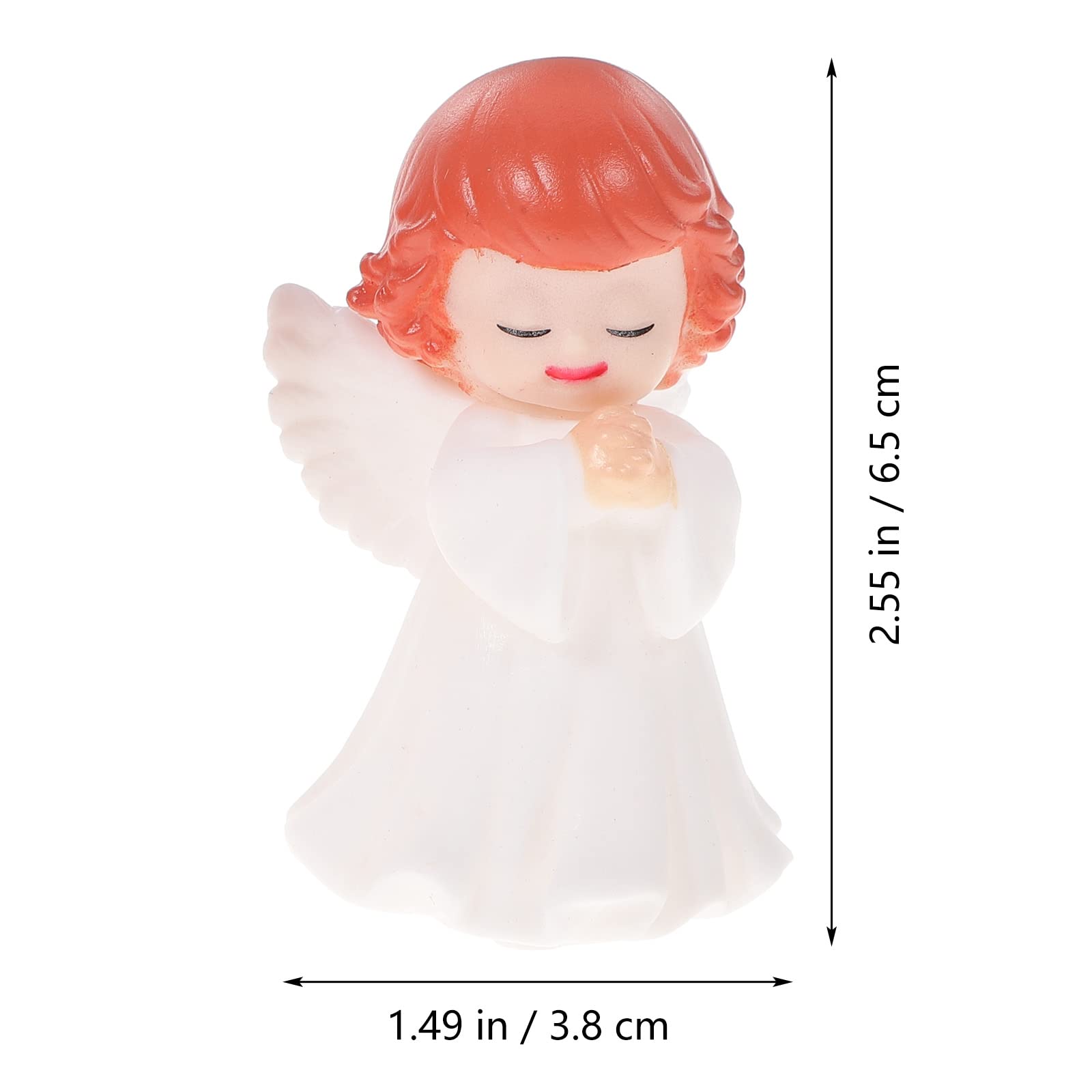 NUOBESTY Resin Angel Cake Toppers - Boy & Girl Figurine Statues for Birthday & Wedding Decor (2-Piece Set) | Elegant Cake & Table Decoration for Parties, Baby Showers & Anniversaries