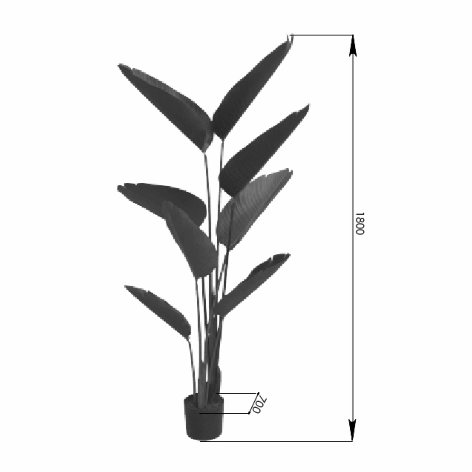 Premium 180cm Artificial Banana Palm Tree - Lifelike Faux Plant for Home & Office Decor - Perfect for Living Room, Patio, or Tropical-Themed Parties