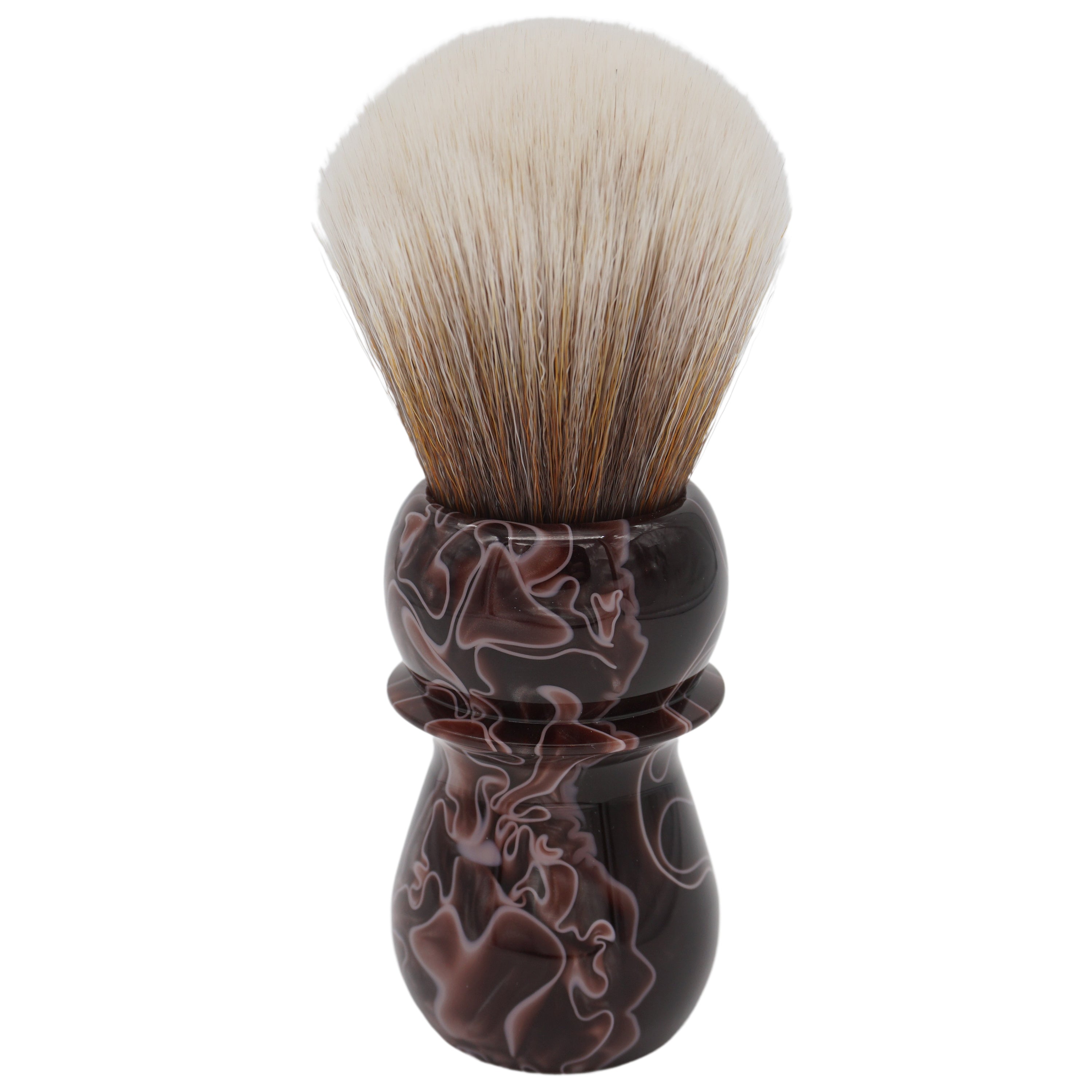 AP Shave Co. 30mm Synbad Bulb Synthetic Shaving Brush - Premium Brown Synthetic Bristles for Men's Wet Shaving | Perfect for Lathering Creams & Soaps, Face & Body Grooming, Barber Shop & Home Use