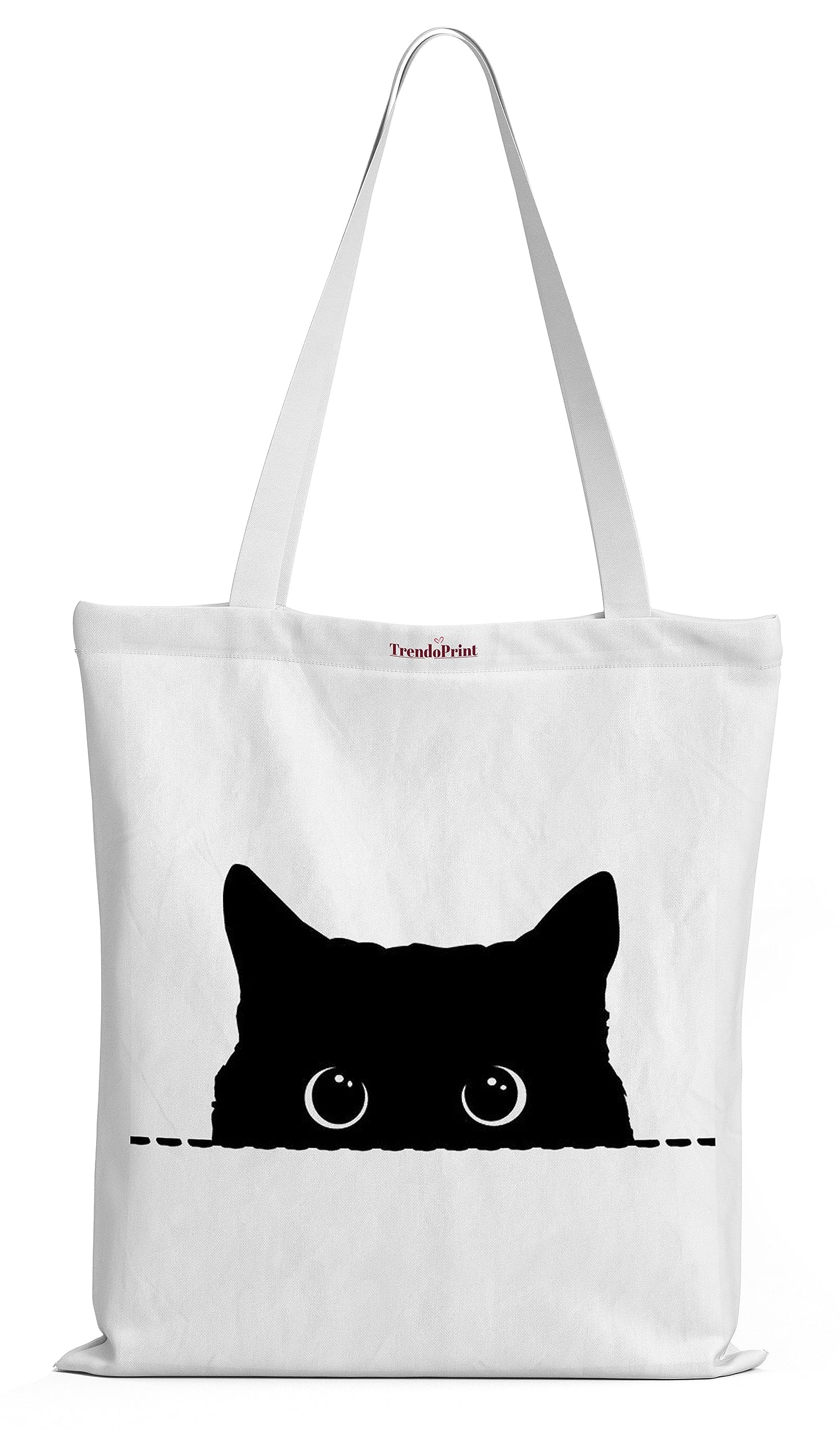 TrendoPrint Cartoon Shopping Tote Bag - Durable Canvas Grocery Bag with 15kg Capacity - Stylish Multi-Purpose Tote for Women & College Girls - Perfect for Grocery Shopping, Campus Life & Daily Errands