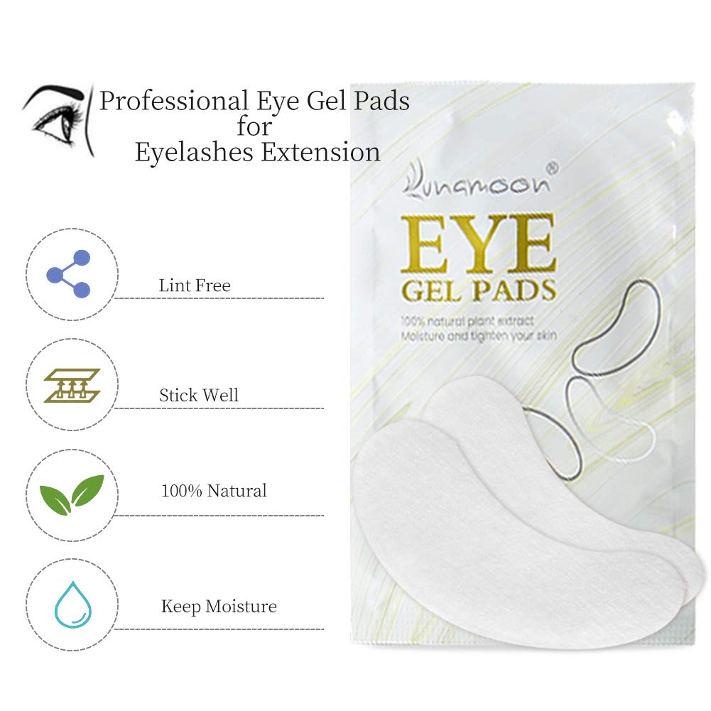 100 Pairs Eyelash Extension Pads - Soft Gel Lash Patches for Professional & DIY Lash Extensions - Perfect for Salons, Home Use & Beauty Enthusiasts