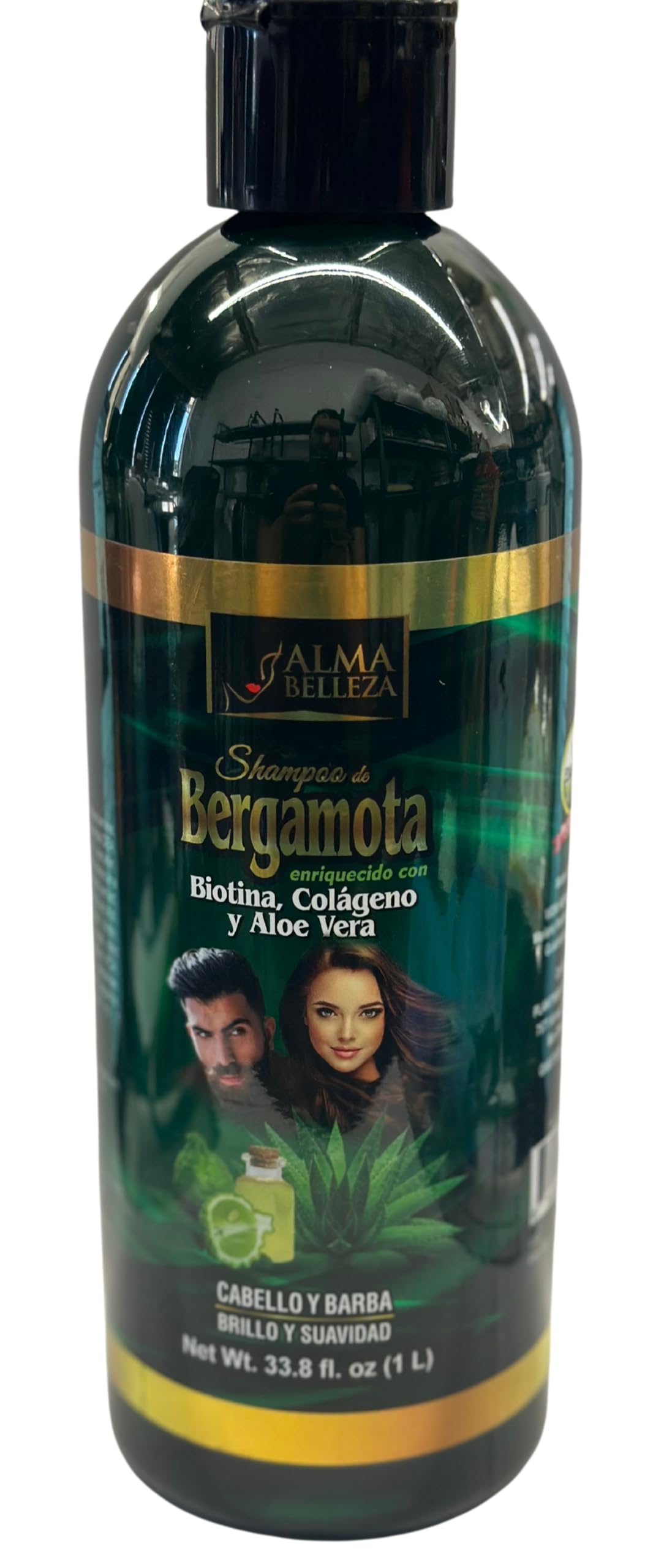 Bergamot Biotin Shampoo with Collagen & Aloe Vera - 33.8 fl oz for Hair Growth & Scalp Care - Perfect for Dry, Damaged Hair & Daily Hydration