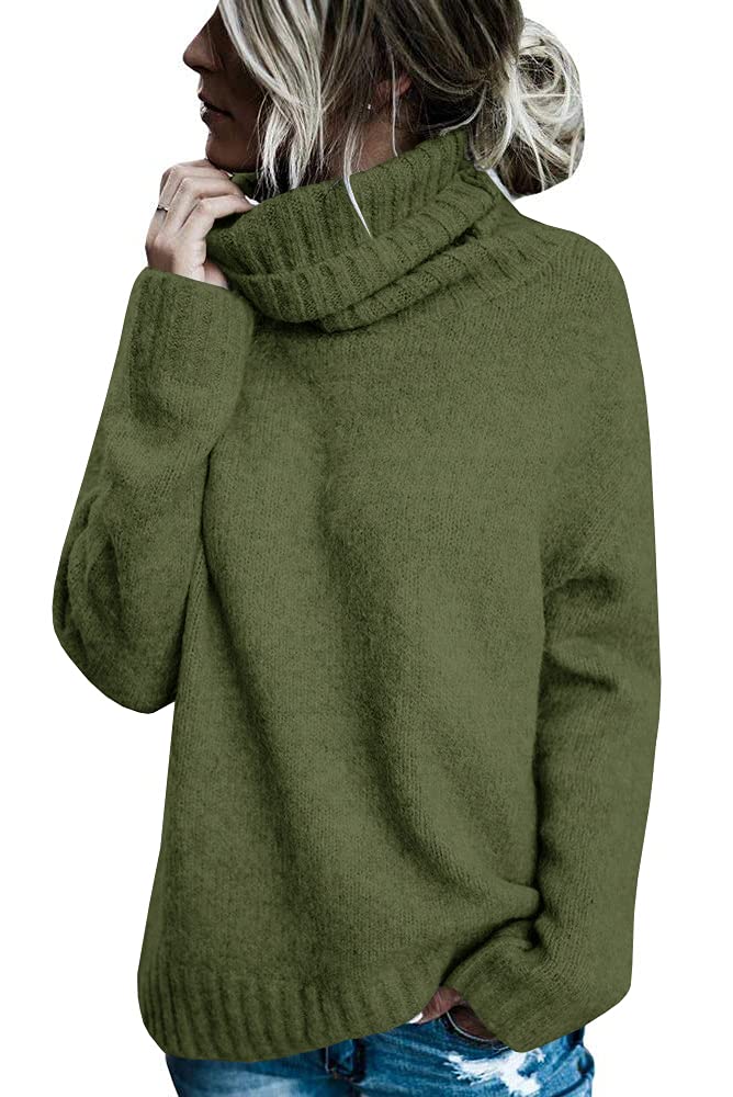 FISACE Women's Oversized Turtleneck Sweater - Cable Knit Long Sleeve Pullover Top for Women | Cozy Winter Fashion, Casual Outfit, Office Wear & Holiday Style