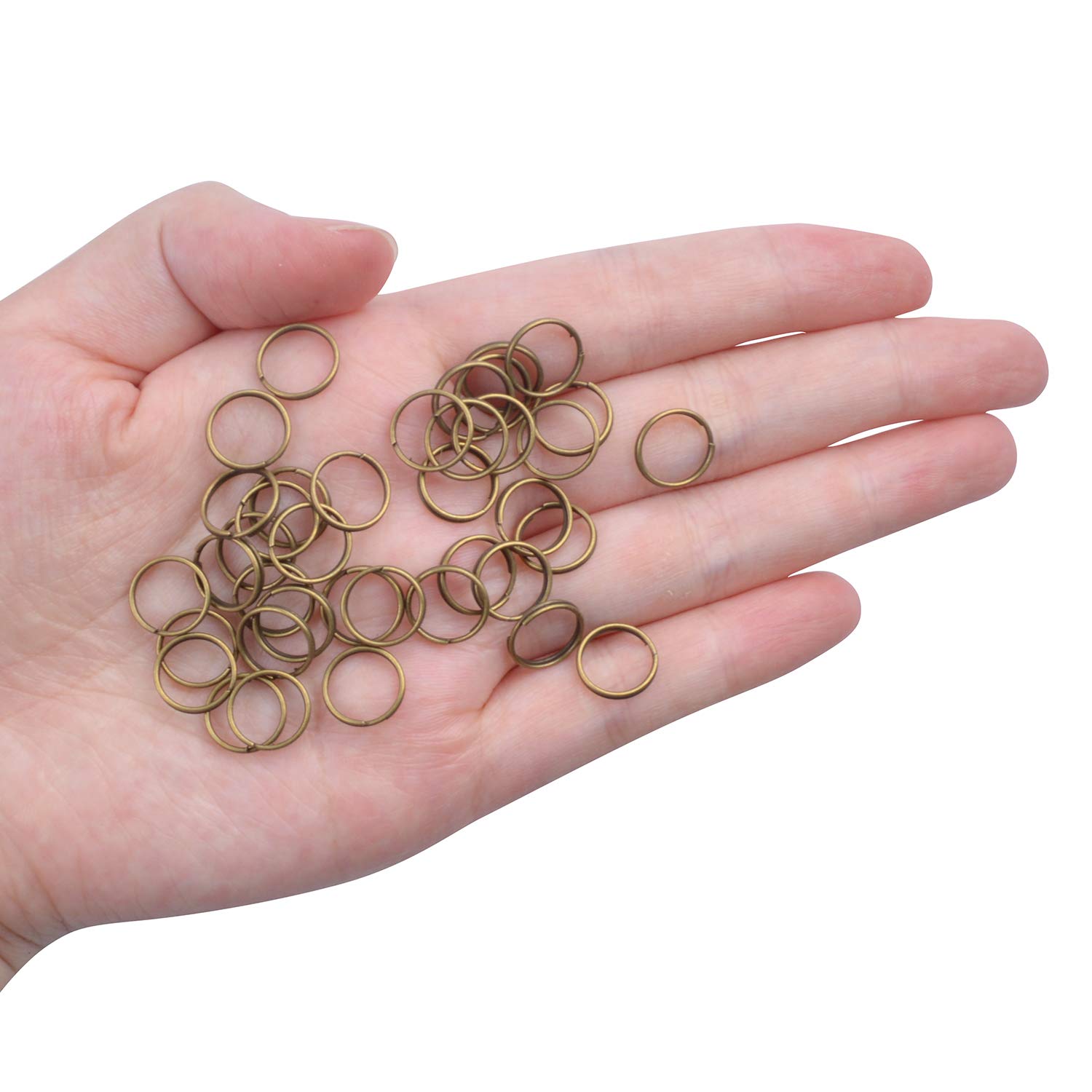 BronaGrand 200-Piece Small Bronze Key Rings - 10mm Split Ring Keychains for Key Organization | Perfect for Keychains, DIY Crafts, Jewelry Making & Home Organization
