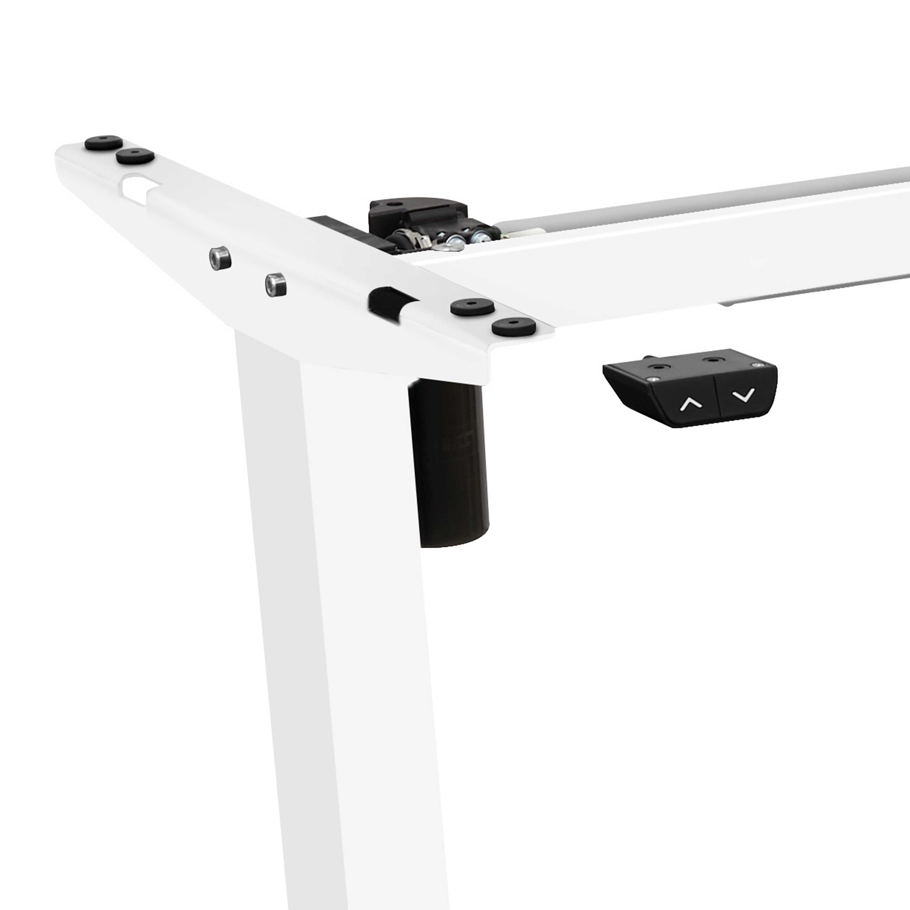 Single Motor Adjustable Sit Stand Desk Frame - 70kg Heavy Duty Weight Capacity, White (DH64) for Home Office & Workspace Ergonomics