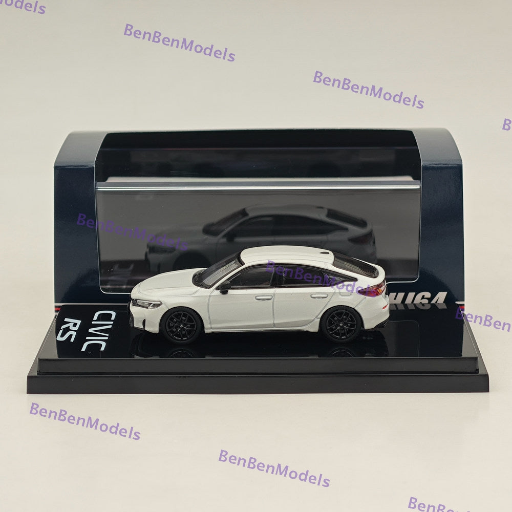 1/64 Scale Hobby Japan Honda Civic RS Platinum White Pearl Diecast Model Car HJ642046AW - Collectible Miniature for Display, Gifts & Car Enthusiasts