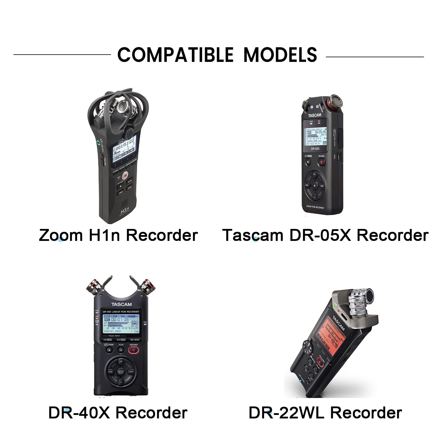 5ft USB Charging Cable for Zoom H1n/Q2n/H8/F1, Tascam DR-05X/DR-40X/DR-07X, LiveTrak L-8 - Compatible with Portable Digital Audio Recorders - Perfect for Field Recording, Podcasting & Music Production