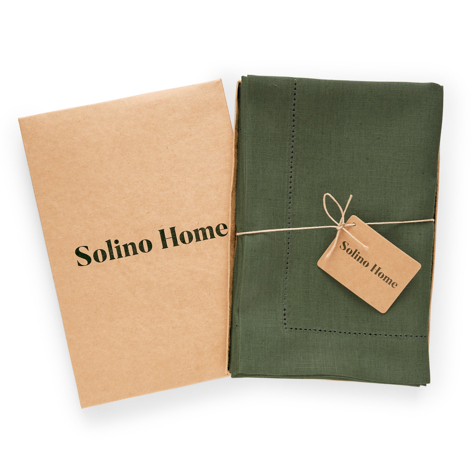 Premium Medium Weight Hemstitch Napkins - 12-Pack White Linen Dinner Napkins for Formal Dining, Weddings & Special Occasions
