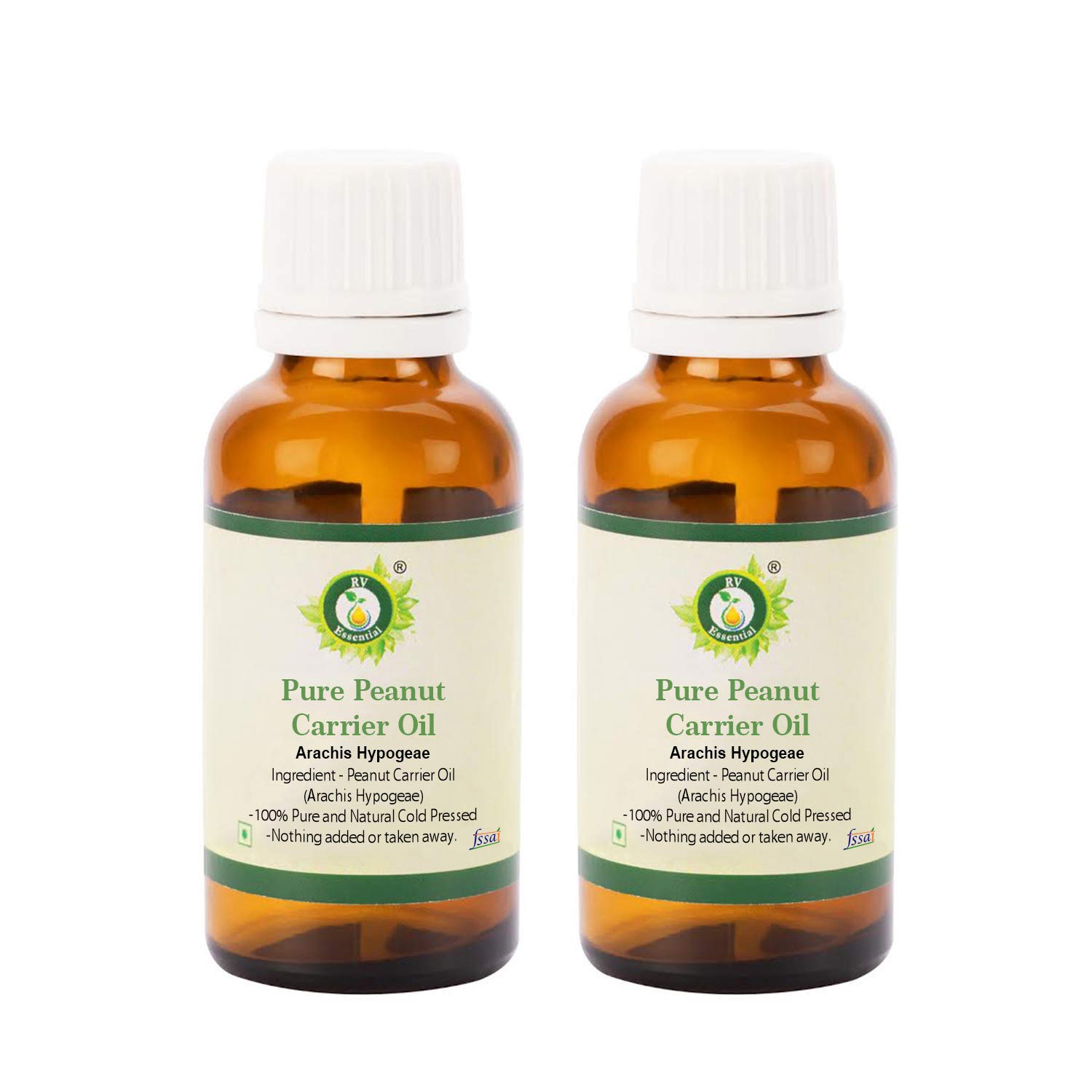 Pure Peanut Carrier Oil (Arachis Hypogaea) - 2 Pack (100ml x 2) - Cold Pressed, Unrefined, for Massage, Aromatherapy & Skin Care - Ideal for DIY Beauty Products & Relaxation Therapy
