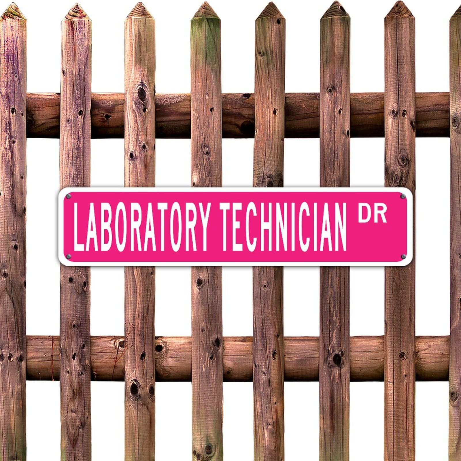 Custom UV Printed Aluminum Sign - Farmhouse Pure Pink 4x18in - Perfect for Office, Garage, Restaurant & Garden Decor - Easy to Mount Road Sign for Laboratory Technicians & Career Professionals