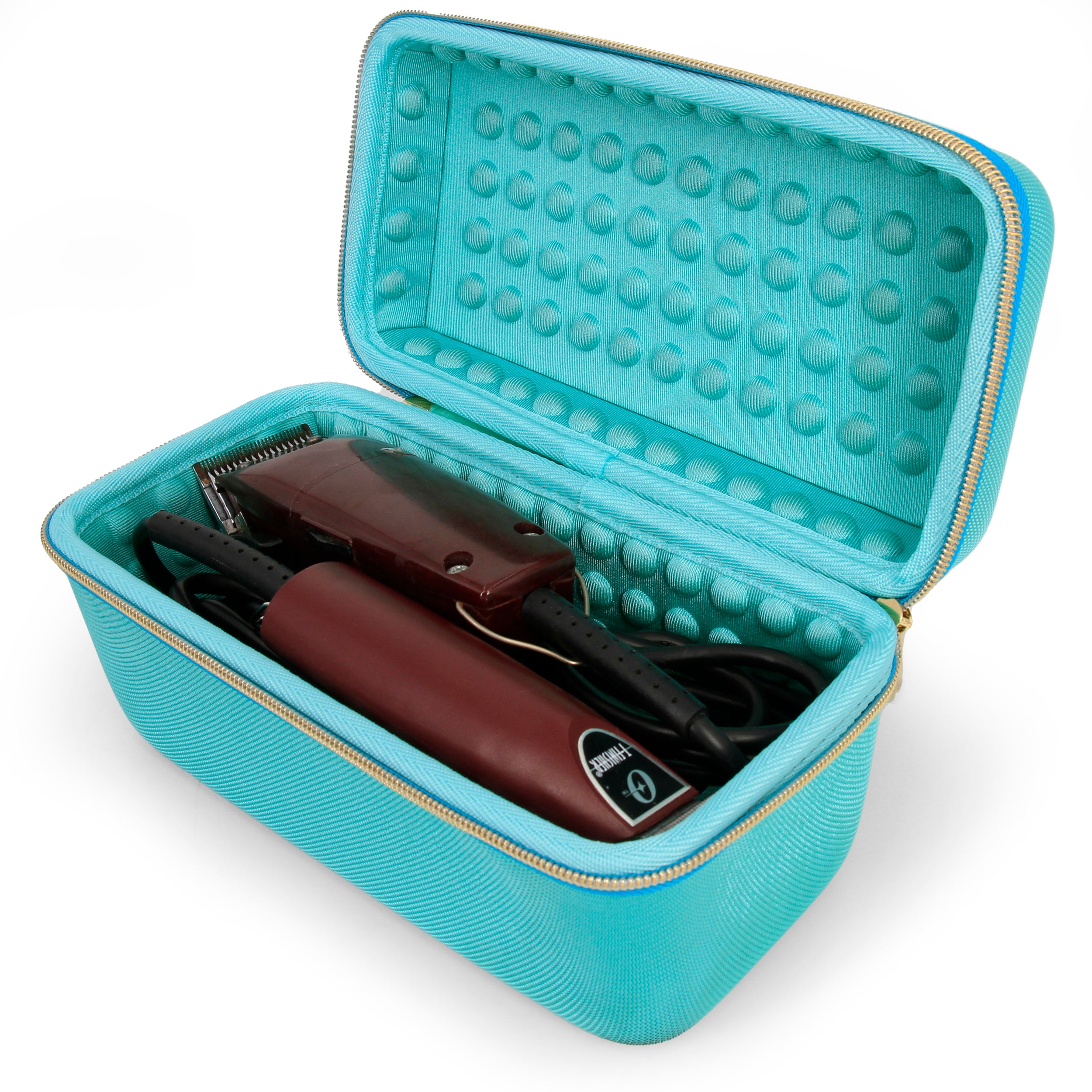 CASEMATIX Travel Barber Case for Clippers - Holds 3 Hair Clippers, Trimmers & T Finishers Up to 8.5