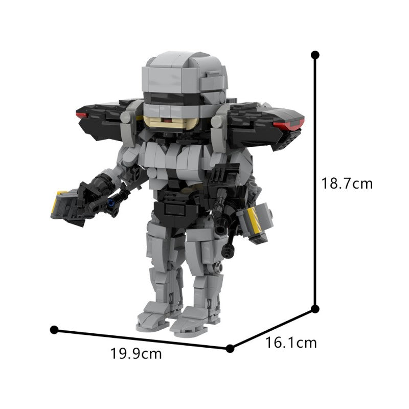 Gobricks 988PCS MOC 199182 RoboCop Building Blocks Set - Collectible RoboCop Series for Adults & Kids - Perfect for Display, Gifts, and Creative Play
