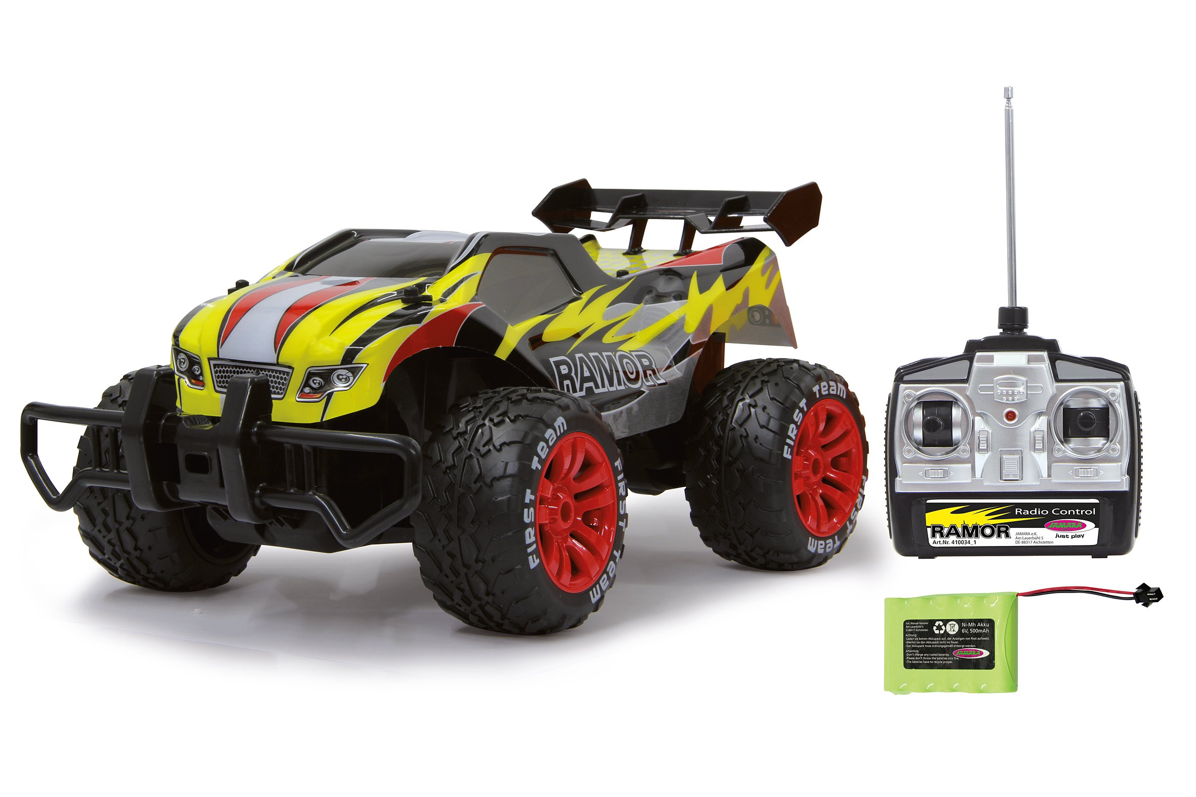 Jamara 410034 1:12 Scale Ramor RC Toy Car - Remote Control Off-Road Vehicle for Kids & Adults, Indoor & Outdoor Play, Racing & Stunt Driving Fun