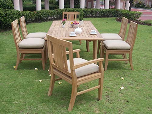 Premium 7-Piece Teak Wood Outdoor Dining Set - 71