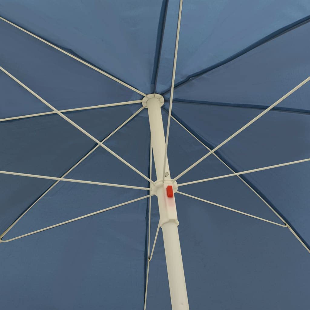Blue VidaXL Beach Umbrella with Tilting Function - Outdoor Sun Shade for Pool, Patio, Garden, Balcony & Backyard | UV Protection Sun Shelter for Beach Days, Picnics & Outdoor Relaxation