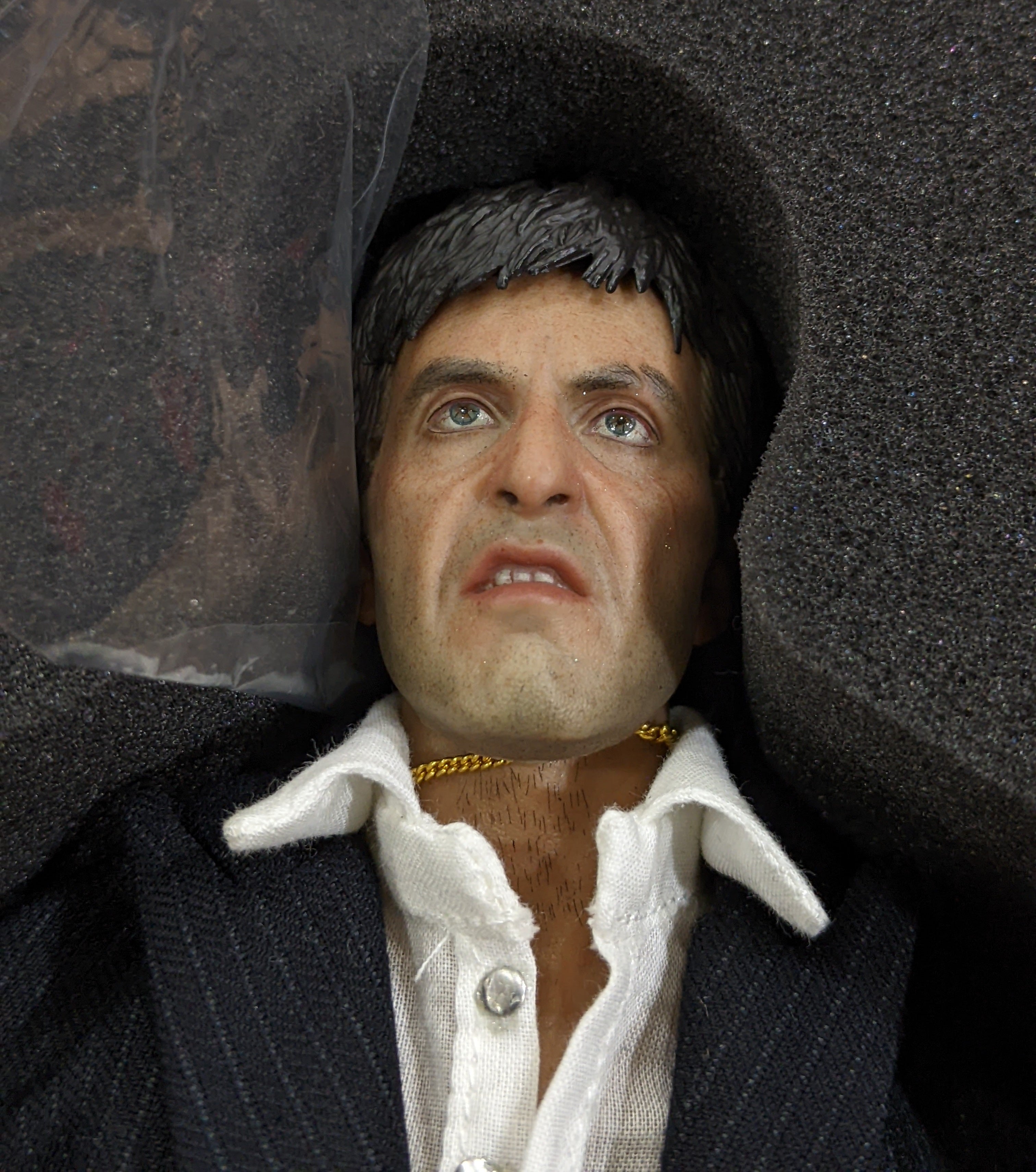 Enterbay 1/6 Scale Scarface Tony Montana Action Figure - The War Version | Highly Detailed Collectible | Perfect for Movie Fans & Collectors | Great for Display in Home Office or Man Cave