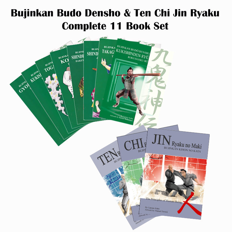 Bujinkan Budo Densho & Ten Chi Jin Ryaku Complete 11 Book Set by Carsten Kuhn - Authentic Ninjutsu Training Manuals for Martial Arts Practitioners and Self-Defense Enthusiasts