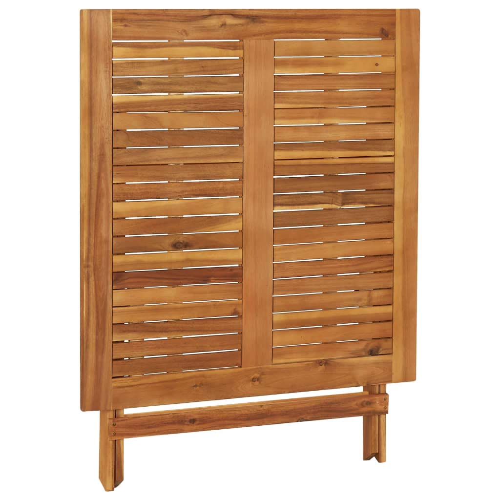 Foldable Acacia Wood Outdoor Table - 35.4