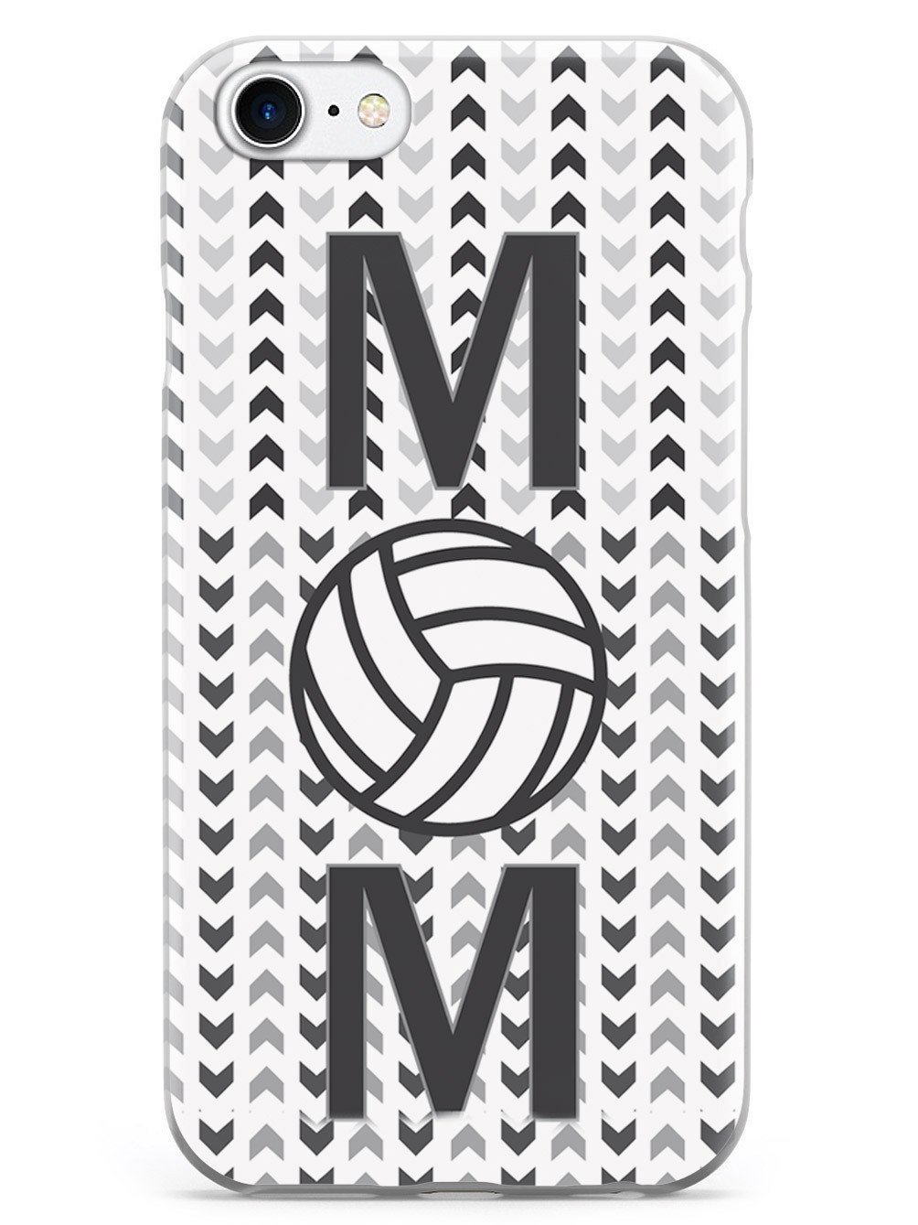 Inspired Cases - Shockproof iPhone 8 Case with 3D Textured Design | Volleyball Mom Chevron Pattern | Protective Cover for Apple iPhone 8 | Perfect for Sports Moms, Active Lifestyles & Everyday Use