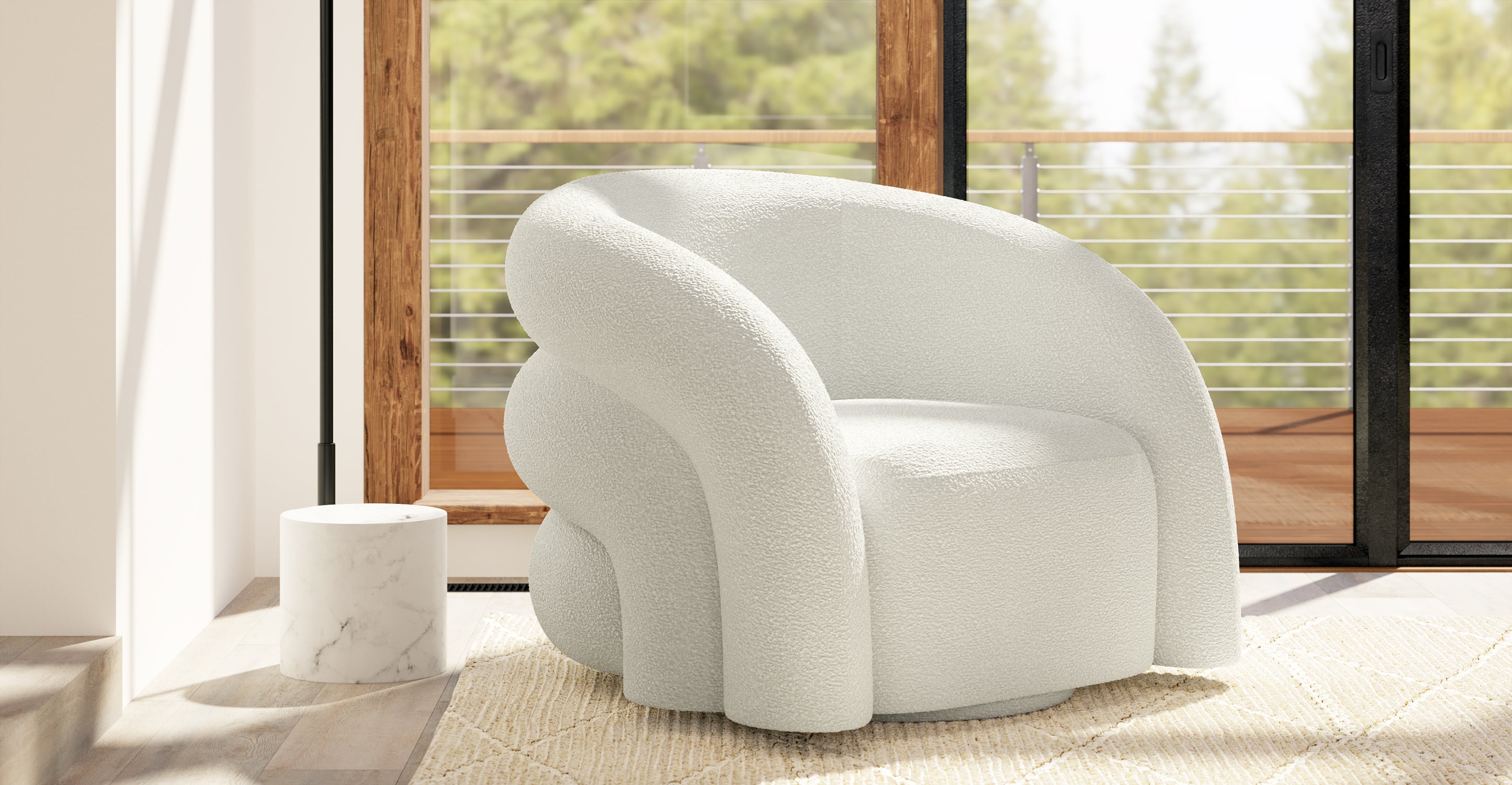 Volos Swivel Chair - 360 Degree Rotating Modern Office Chair with Ergonomic Support for Home & Workspace Comfort