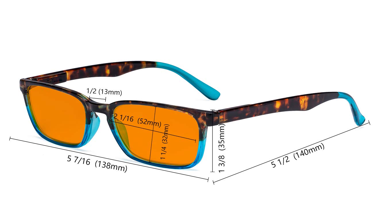 Eyekepper 6-Pack Blue Light Blocking Reading Glasses with Orange Tint +0.5 Strength for Computer, Phone & Screen Use - Reduce Eye Strain & Improve Sleep