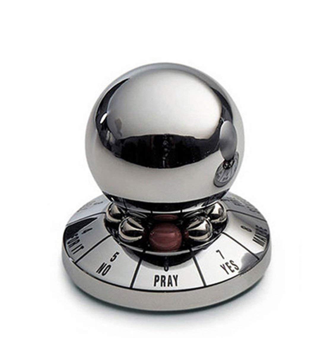 Premium Metal Decision Maker Ball - Mini Iron Spinner for Stress Relief & Office Decor (Silver) - Perfect for Office Desk, Anxiety Relief & Fun Decision Making