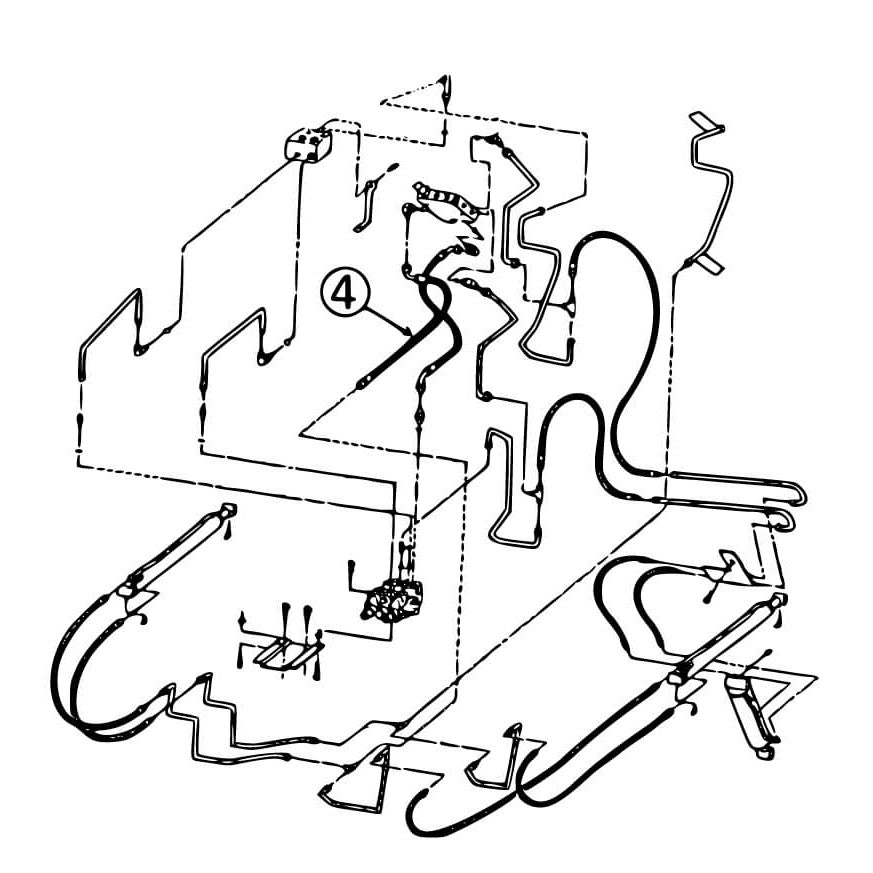 Bobcat 453 Hydraulic Hose Kit for Bucket Positioning Valve #4 - Compatible with Skid Steer Loaders, Excavators & Construction Equipment