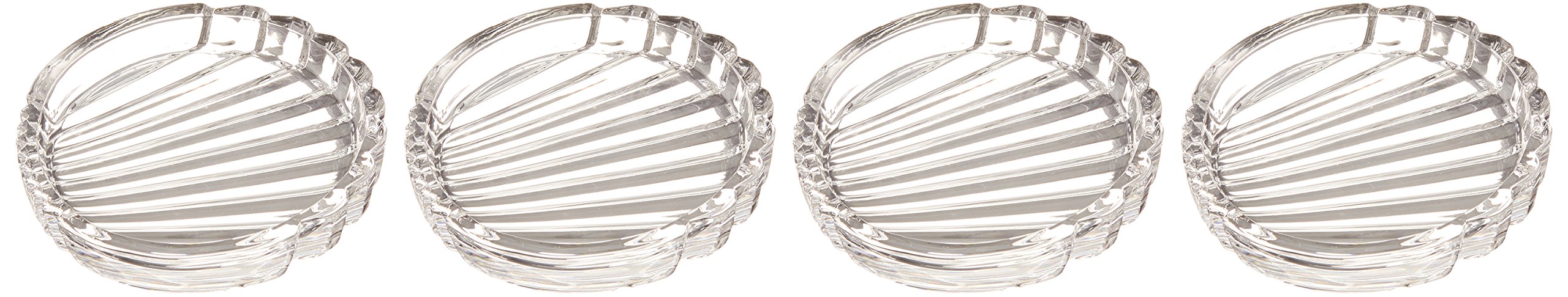 Premium Clear Alexandria Coasters Set of 4 - Elegant Drink Protectors for Coffee Tables, Bars & Home Decor - Shatterproof & Non-Slip for Daily Use
