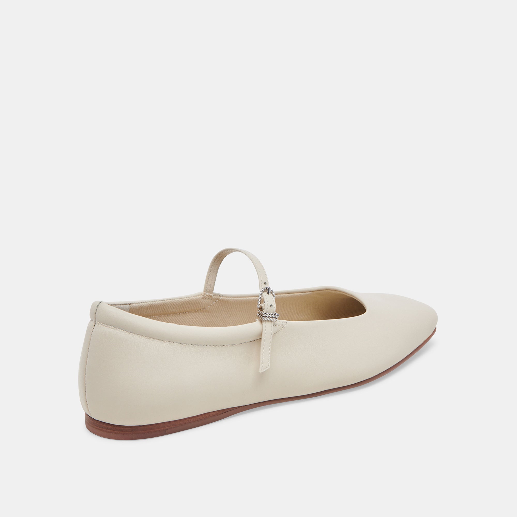REYES Women's Wide Width Ballet Flats - Ivory Genuine Leather Slip-On Shoes for Comfort & Style | Perfect for Work, Travel & Casual Wear