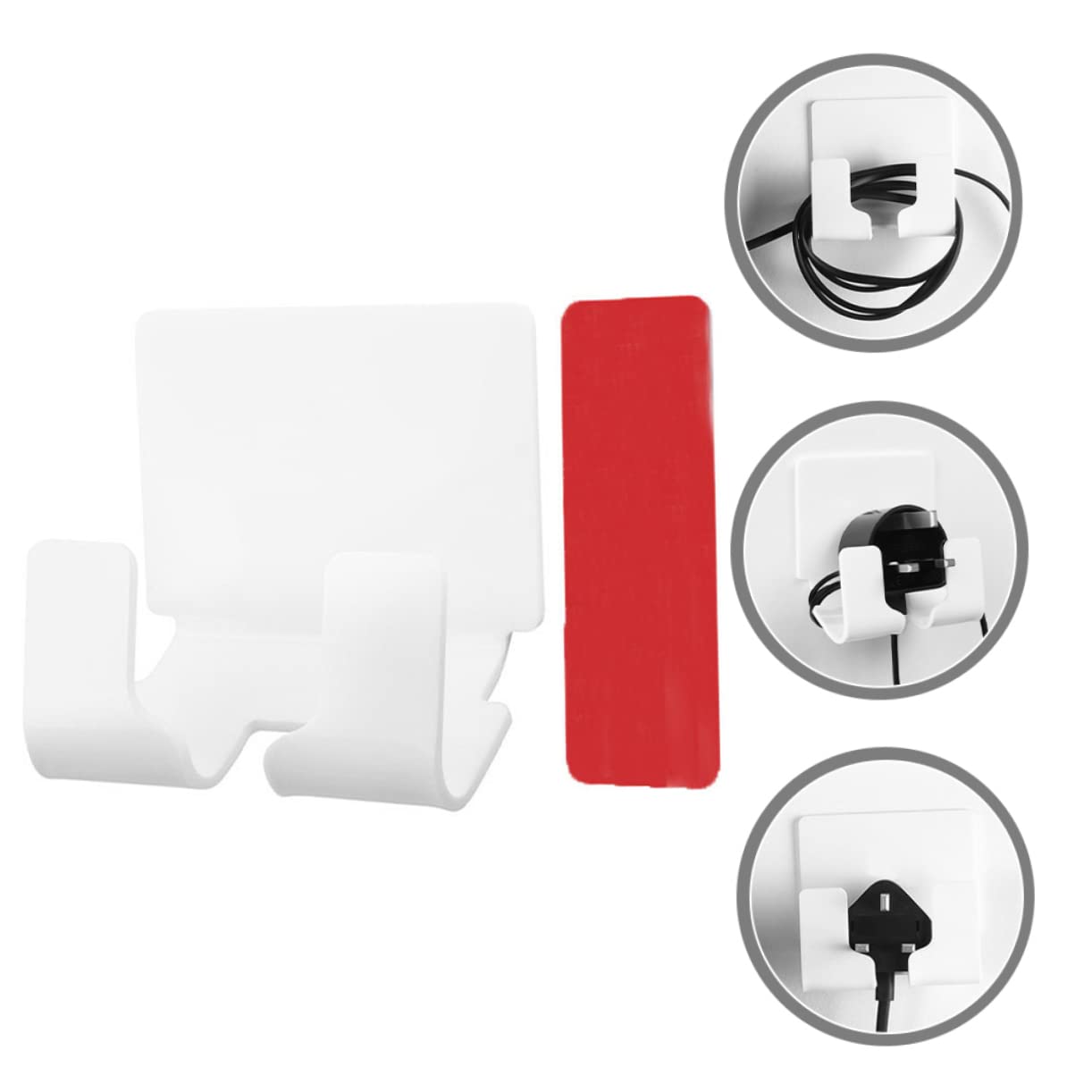 3-Piece Clear Acrylic Phone Stand & Wall Mount Holder - Universal Smartphone Dock for Desk, Office, Kitchen, Bedroom - Space-Saving Outlet Shelf for Charging & Hands-Free Viewing