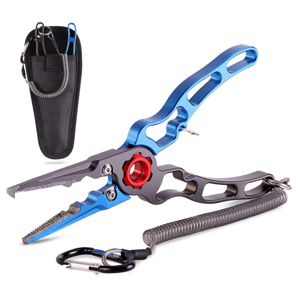 AIZHIYI Multi-Function Pliers Scissors - Portable Fishing Tool Kit with Wire Cutter, Hook Remover & Line Cutter | Perfect for Fishing, Camping, Hiking & Outdoor Adventures