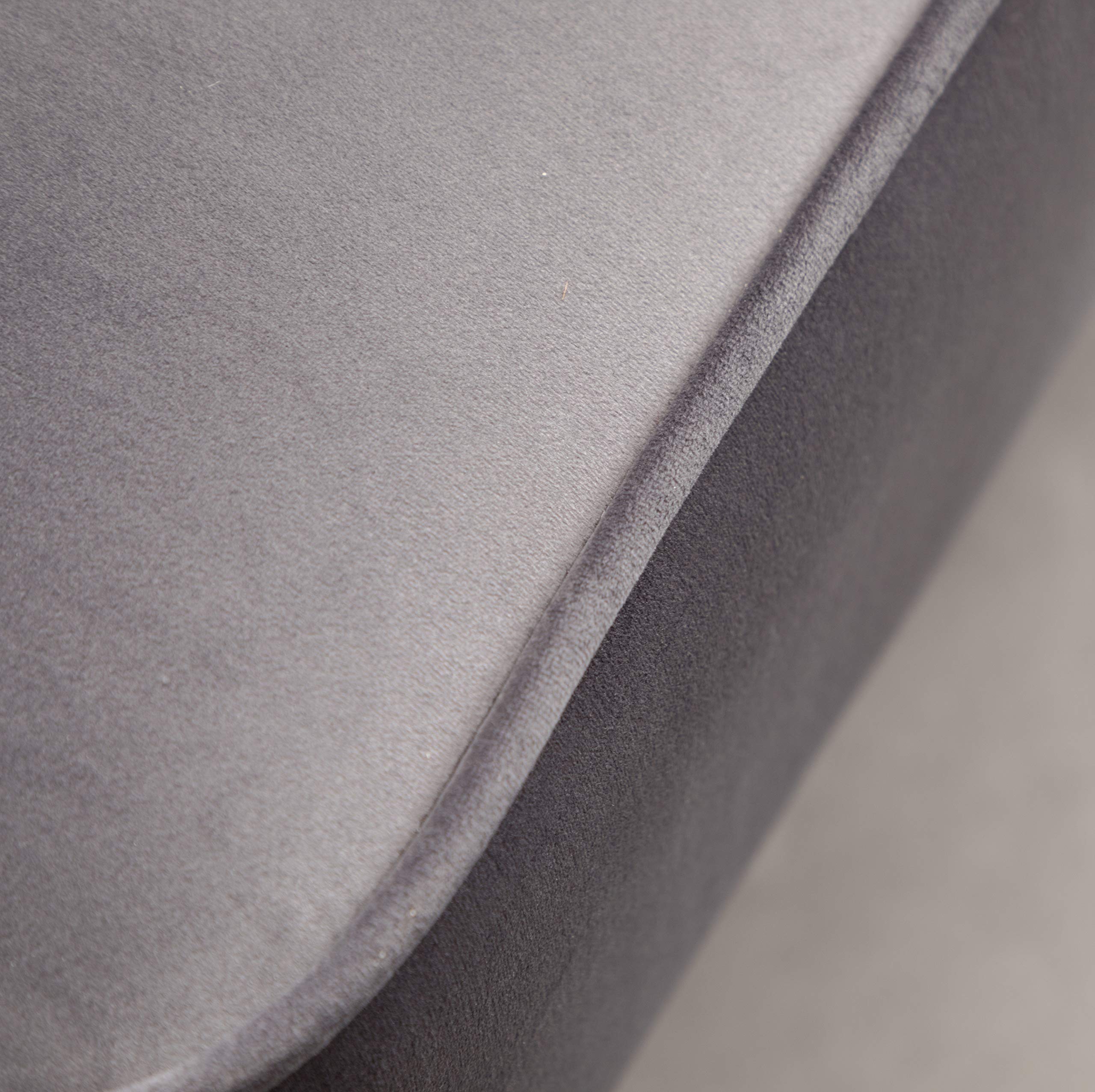 Roundhill Furniture Elon Contemporary Velvet Upholstered Accent Chair - Gray Modern Lounge Chair for Living Room, Bedroom & Office Decor