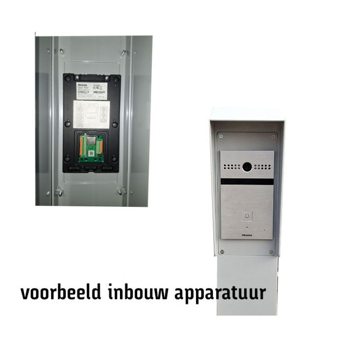 130cm Intercom Column with Double-Layer Powder Coating - 15x15cm for Secure Entry Systems & Apartment Buildings