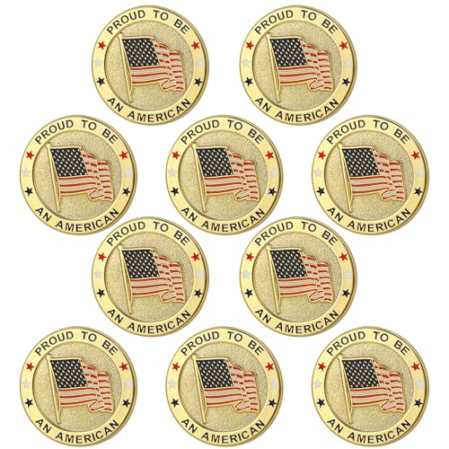 10pack- Round flag pin