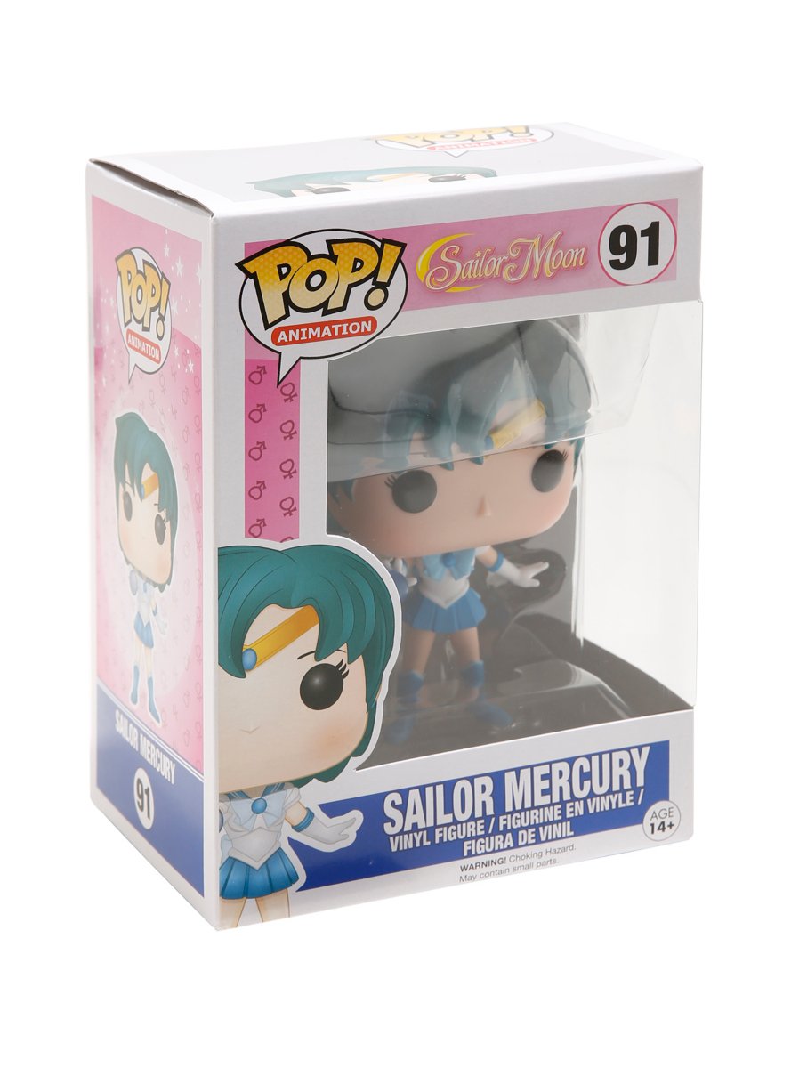 Funko POP Anime: Sailor Moon - Sailor Mercury Collectible Vinyl Figure | Perfect for Anime Fans, Gift Ideas & Display Collections | Great for Bedroom Decor, Office Display & Anime Merchandise Collectors