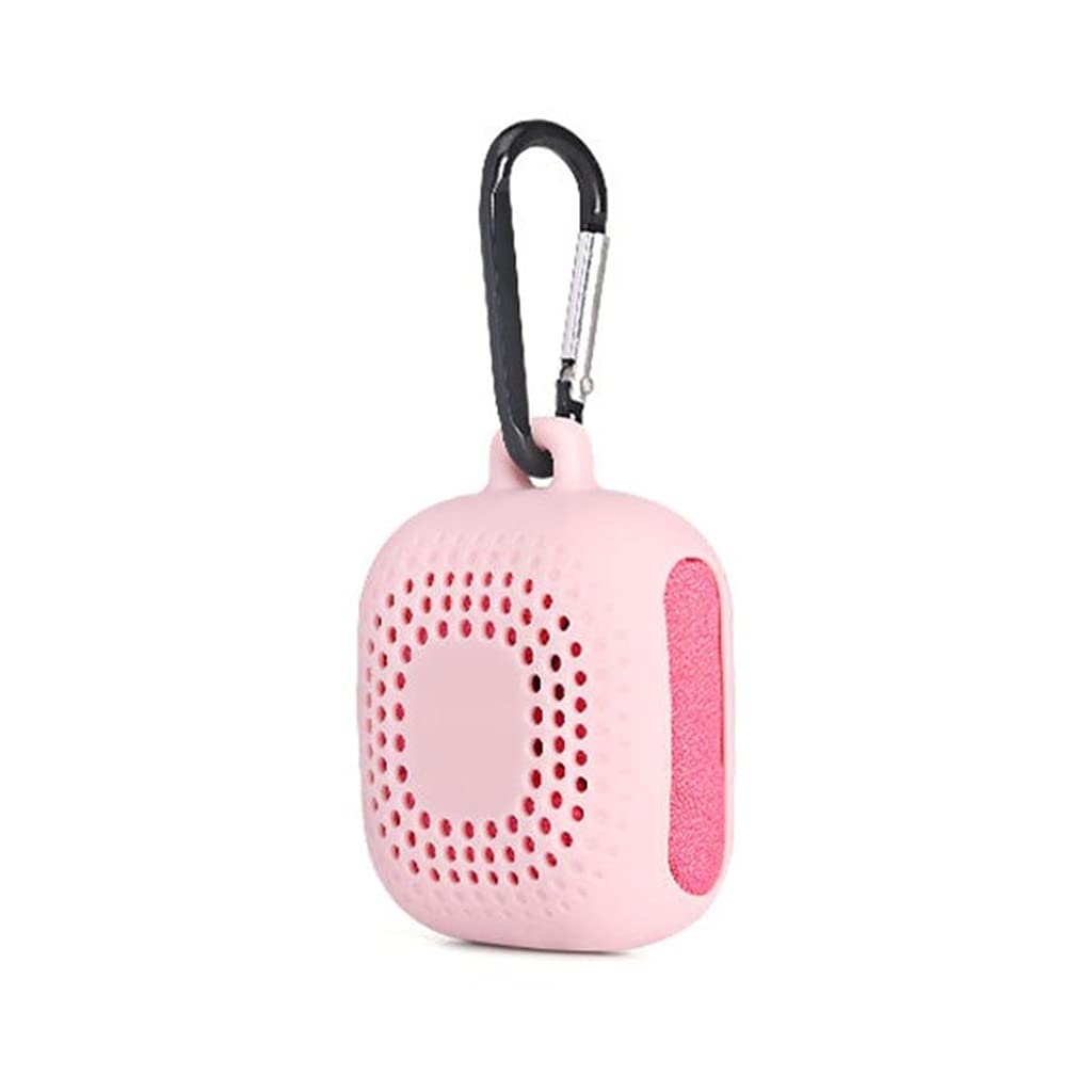 JEONSWOD Quick Dry Sports Towel - Soft, Lightweight & Portable for Outdoor, Travel, Gym, Yoga - Includes Silicone Pouch & Protective Cover (Pink) - Perfect for Camping, Hiking, Swimming & Beach Activities