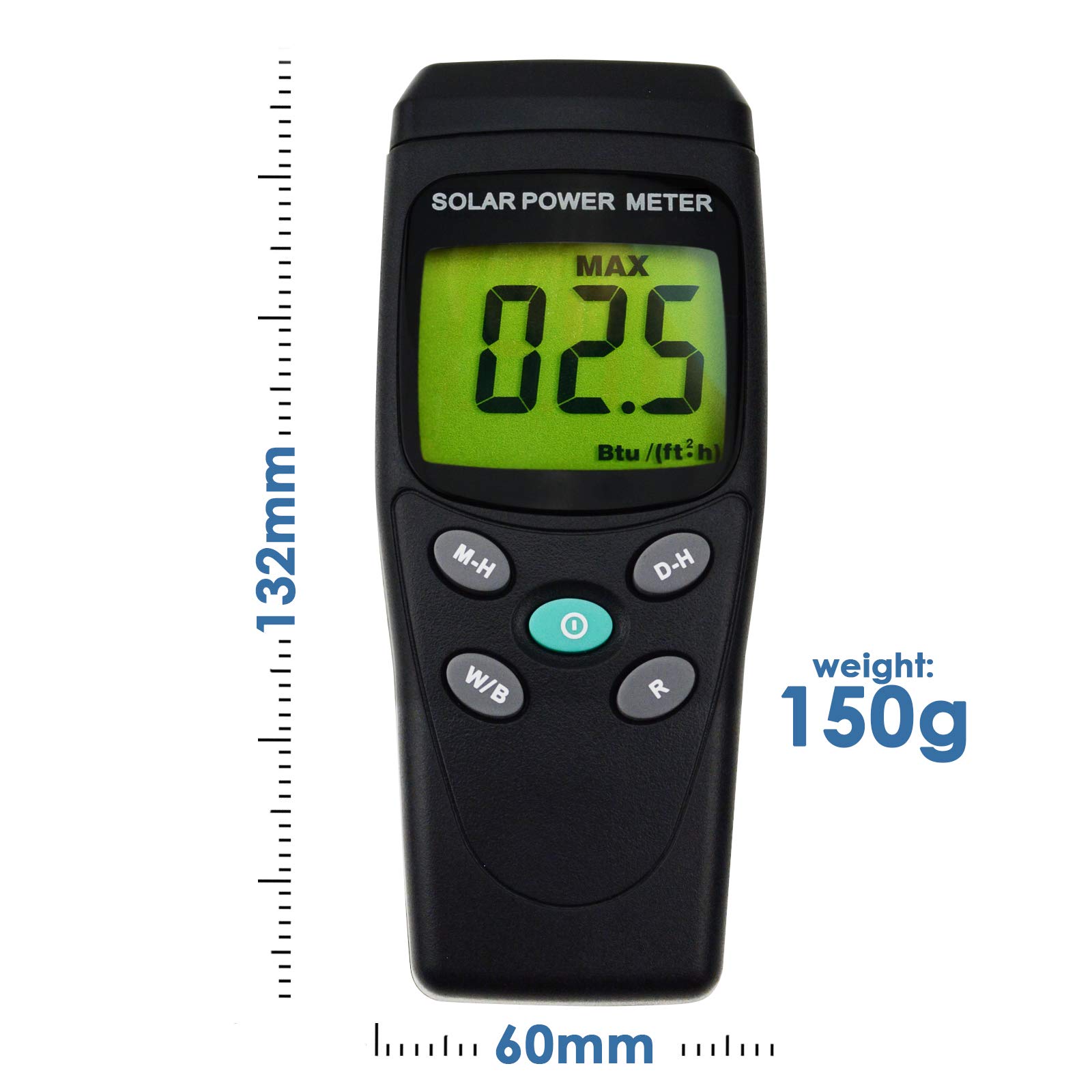 Digital Solar Power Meter - Pyranometer for Solar Radiation & Energy Measurement | Agriculture, Physics & Optical Lab Tools | Perfect for Solar Panel Testing & Environmental Research
