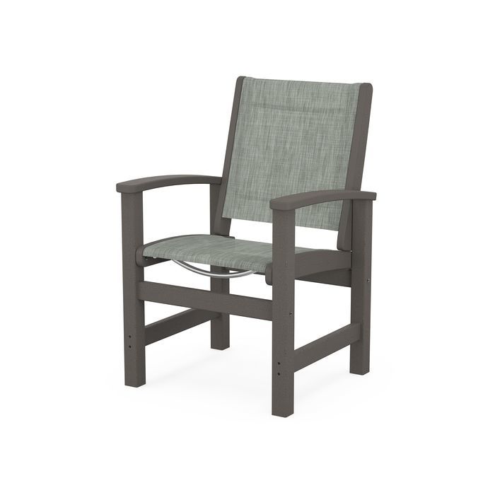 POLYWOOD Coastal Dining Chair - Weather-Resistant Outdoor Furniture, All-Weather Adirondack Chair for Patio, Deck, Garden & Poolside - Perfect for Backyard, Beach House & Waterfront Dining
