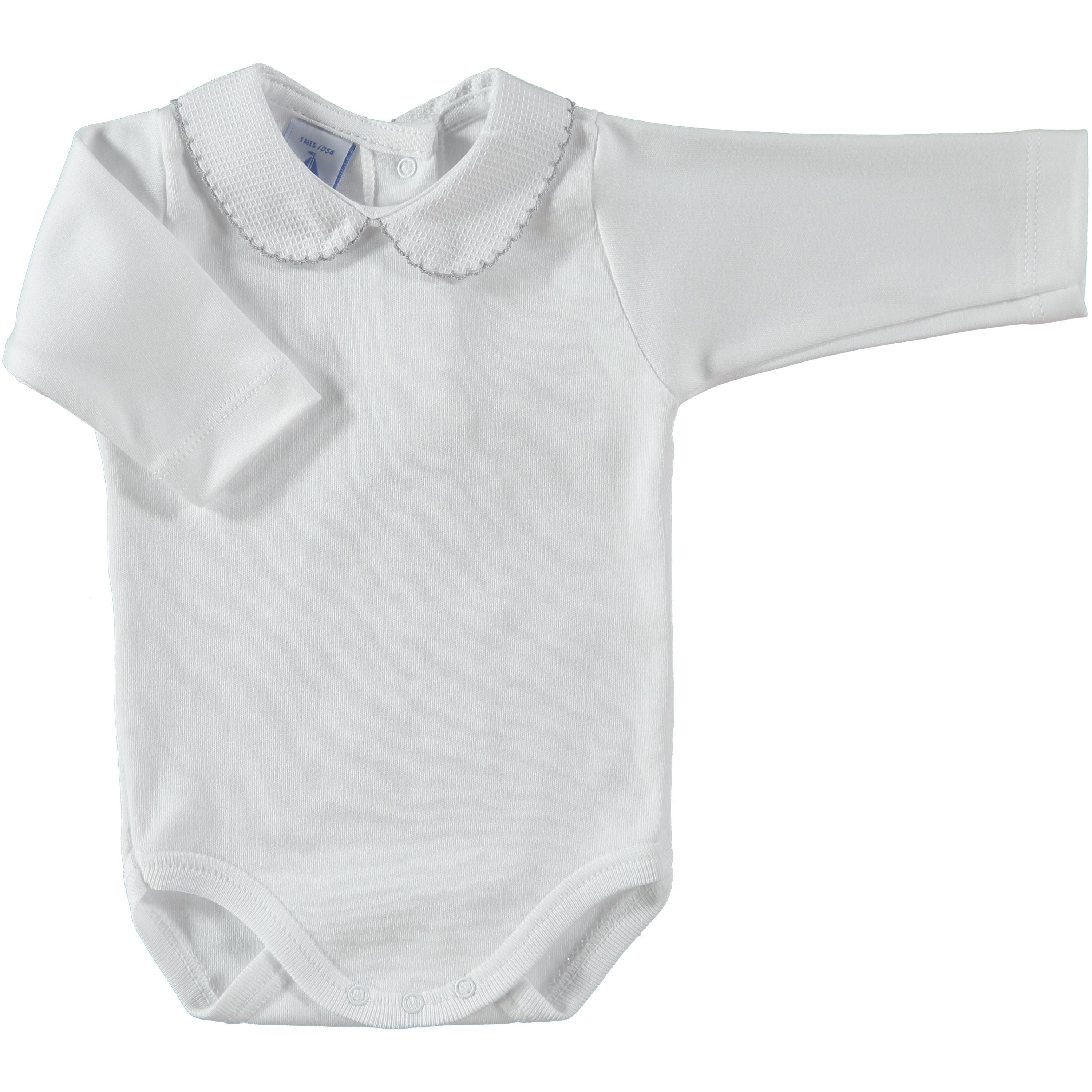 Women's Long Sleeve Peter Pan Collar Bodysuit - Vintage Inspired Stretch Cotton Blouse Top for Casual Wear & Layering