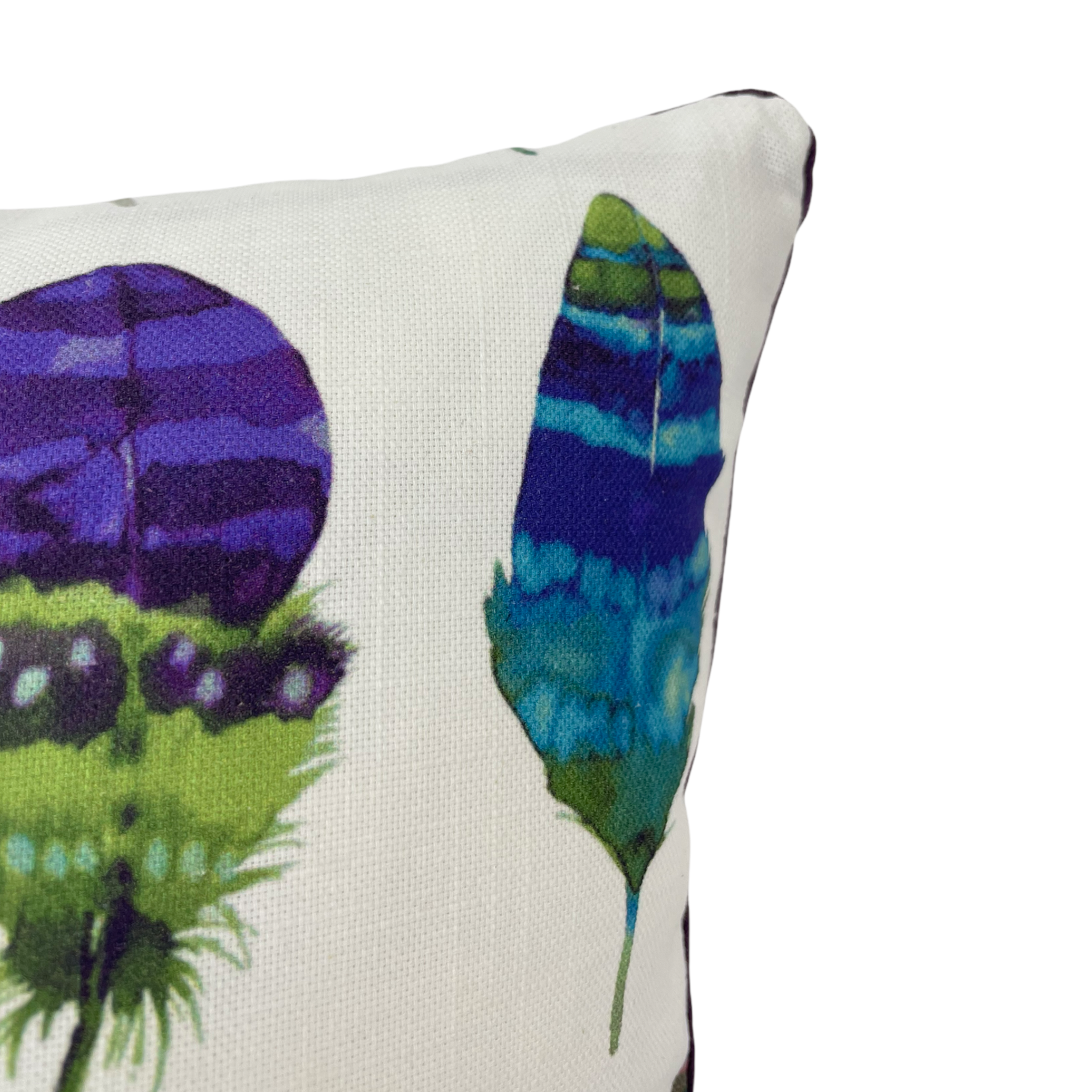 Fantail Spectrum Velvet Back Throw Pillow 17x17 - Soft Decorative Cushion for Sofa, Bed & Home Decor