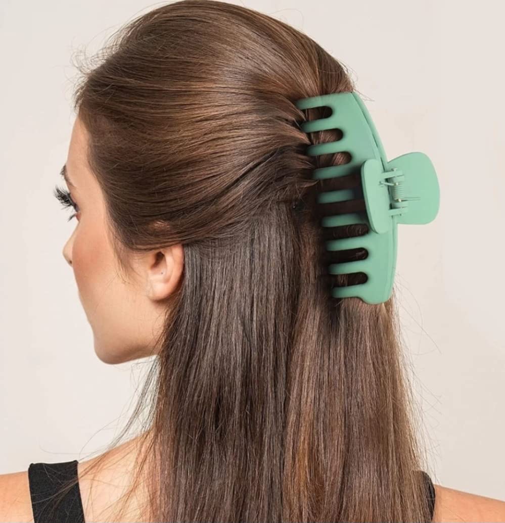 BELLOTOKO 12 Pack Large Hair Claw Clips for Women & Girls - 9cm Big Hair Clips, Strong Hold Hair Accessories for Thick Hair - Perfect for School, Work, Parties & Everyday Hairstyles
