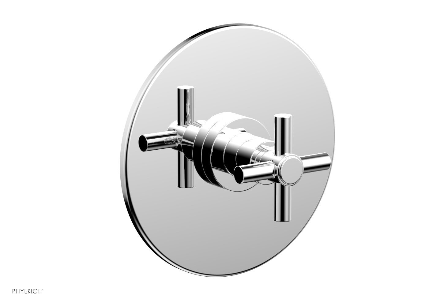 BASIC 1/2 Thermostatic Shower Trim with Tubular Cross Handle DTH134 - Perfect for Bathroom Renovation & Modern Shower Systems