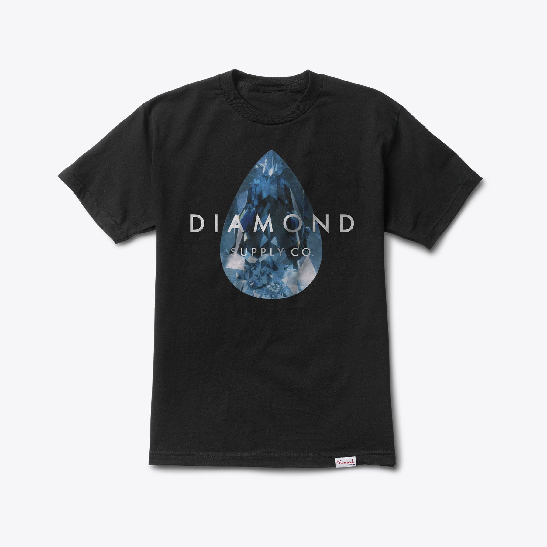 Black Diamond Teardrop T-Shirt for Women - Trendy Casual & Party Wear - Perfect for Everyday Outfits, Dates & Night Out