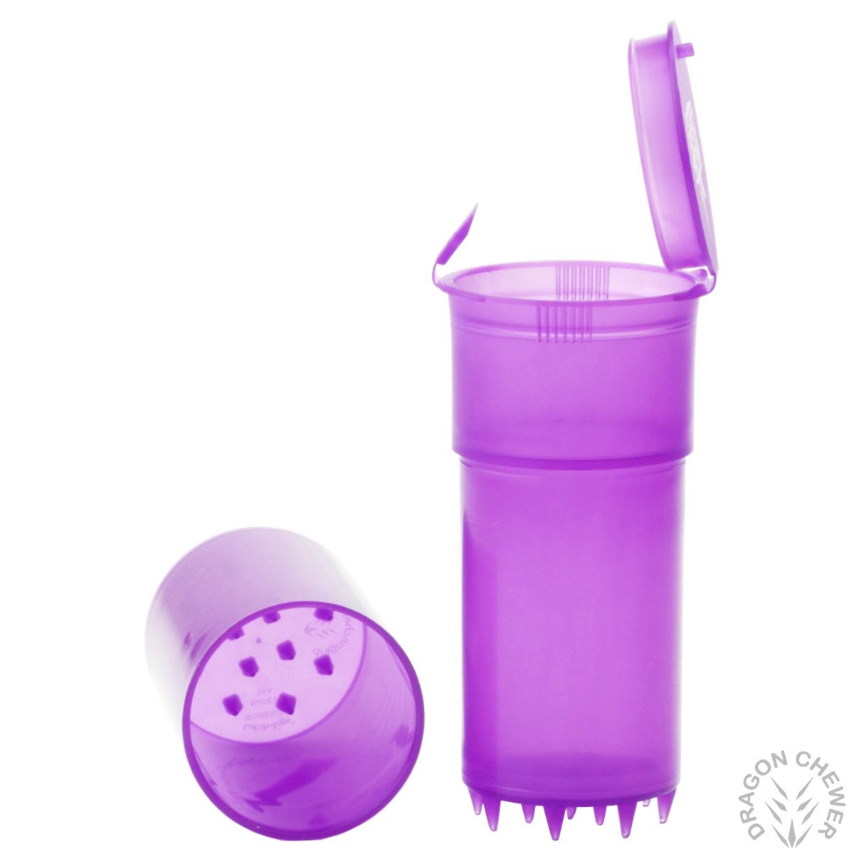 Premium ShredTainer Pop Top Storage Container with Built-In Herb Grinder – Child Resistant & Airtight (Purple) – Perfect for Storing & Grinding Herbs, Spices, or Tobacco at Home or On-The-Go