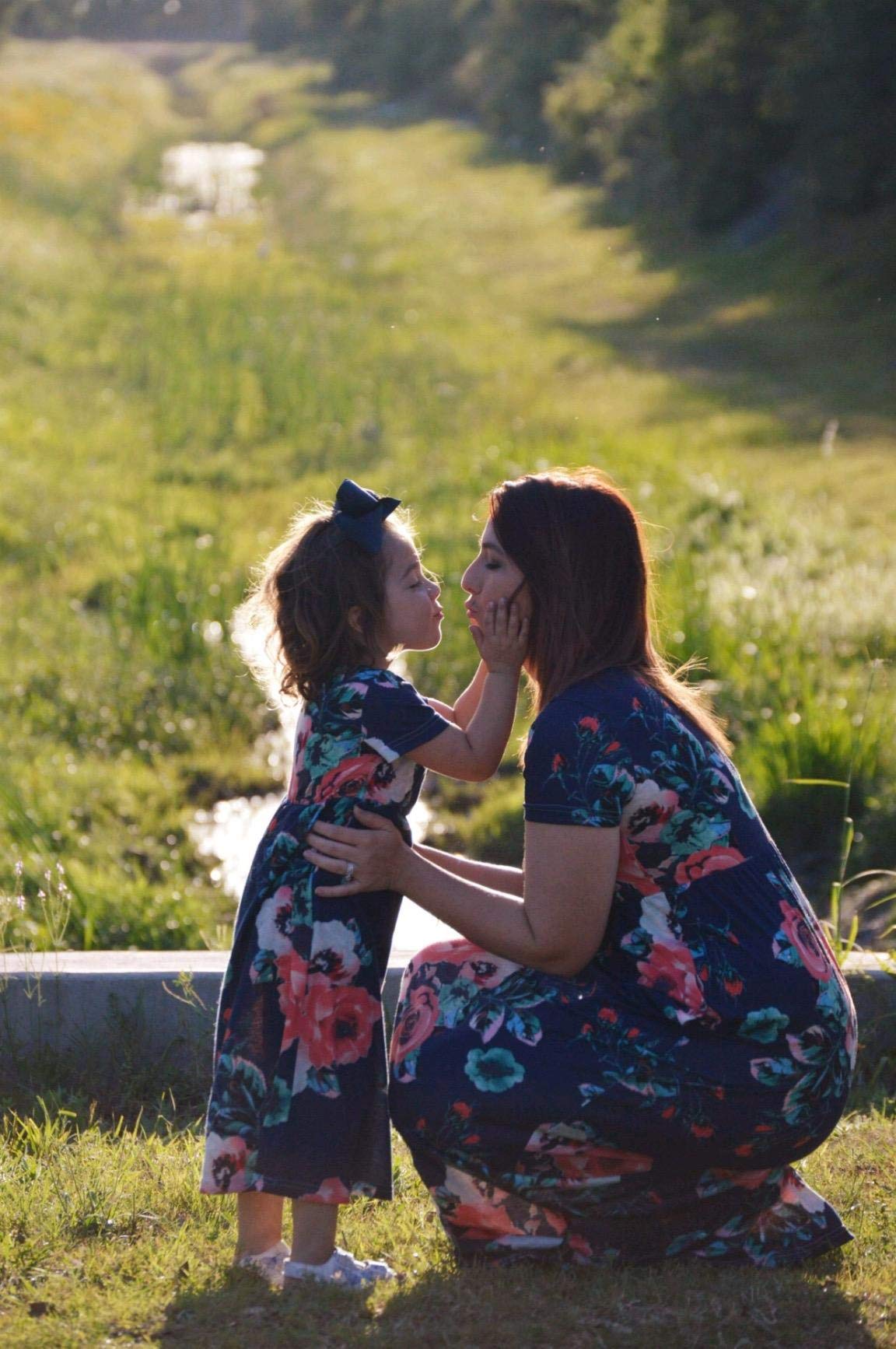 Mommy and Me Maxi Dresses - Bohemian Floral Printed Matching Outfits for Mother and Daughter | Perfect for Family Photos, Vacations & Special Occasions